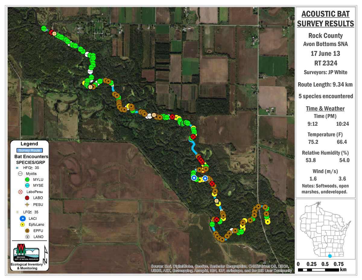 Map results of a completed water survey