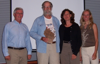 Noel Cutright accepting his award