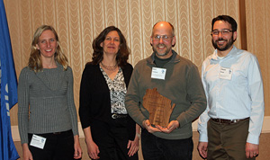 Photo of Dan Jackson accepting his award