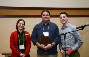 Ben Johnston accepting his award